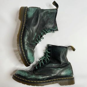 Green Dr Martens Boots